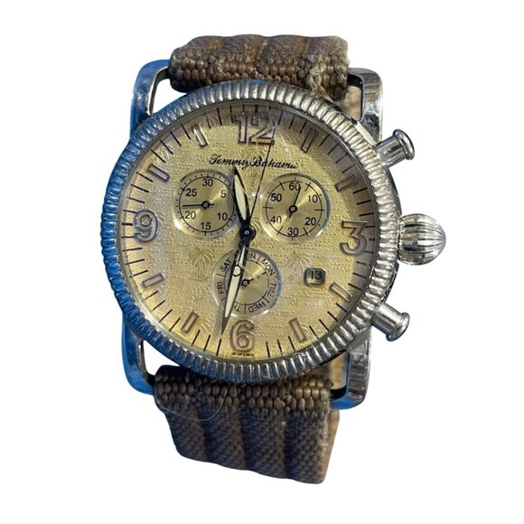 Tommy Bahama Men's Watch TB 1021 Sterling Swiss VTG 40mm (READ) - Picture 1 of 13